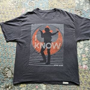 Disney Parks Stars Wars Han Solo 'I Know' Graphic Tee Men's Size XL